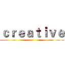 ｃｒｅａｔｉｖｅ ()