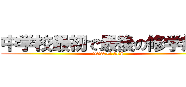 中学校最初で最後の修学旅行 (attack on titan)