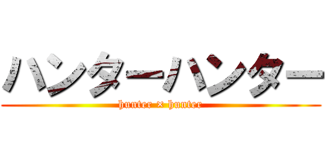 ハンターハンター (hunter × hunter)