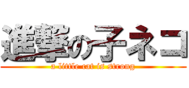 進撃の子ネコ (a little cat is strong)