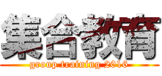 集合教育 (group training 2016)