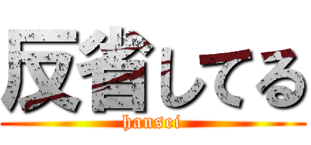 反省してる (hansei)