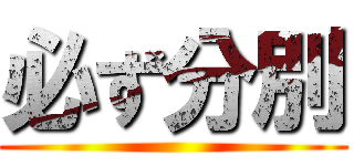 必ず分別 ( )