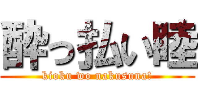 酔っ払い睦 (kioku wo nakusuna!)