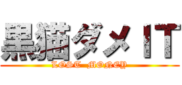 黒猫ダメＩＴ (LOST  MONEY)