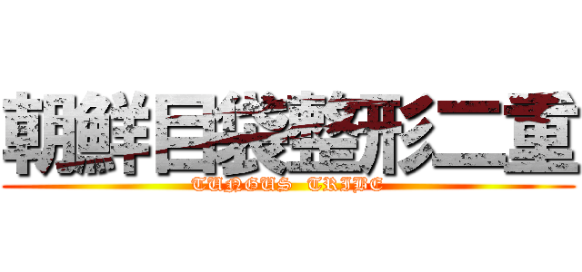 朝鮮目袋整形二重 (TUNGUS  TRIBE)