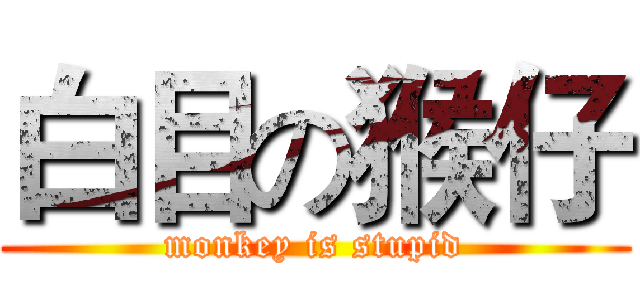 白目の猴仔 (monkey is stupid)