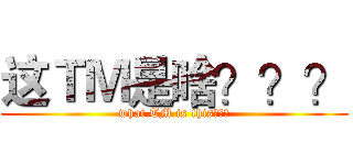 这ＴＭ是啥？？？ (what TM is this？超过)