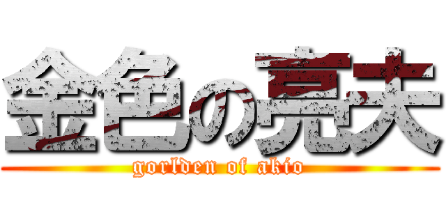 金色の亮夫 (gorlden of akio)