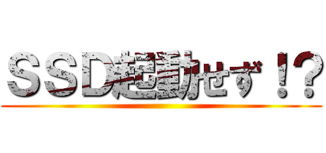 ＳＳＤ起動せず！？ ()