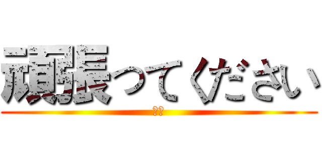 頑張ってください (小燕)