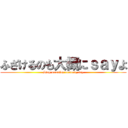 ふざけるのも大概にｓａｙよ (Stop messing around, say)