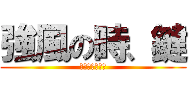 強風の時、鍵 (裏から入れます)