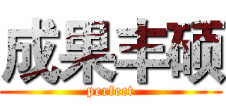 成果丰硕 (perfect)