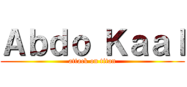 Ａｂｄｏ Ｋａａｌ (attack on titan)