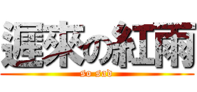 遲來の紅雨 (so sad)