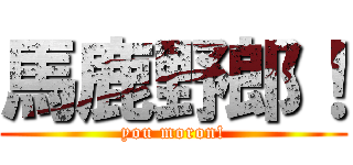 馬鹿野郎！ (you moron!)