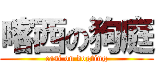 喀西の狗庭 (casi on dogting)