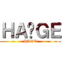 ＨＡ✩ＧＥ (HAGE)