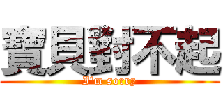 寶貝對不起 (I\'m sorry)