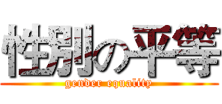 性別の平等 (gender equality)