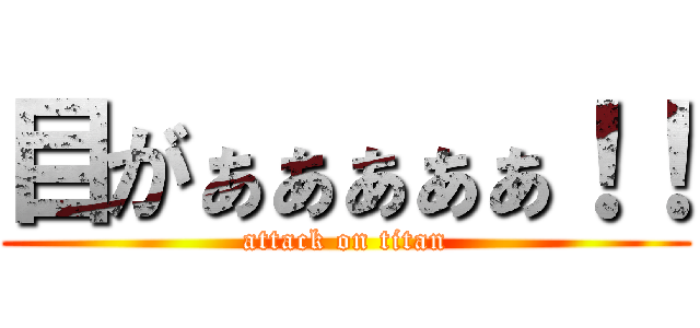 目がぁぁぁぁぁ！！ (attack on titan)