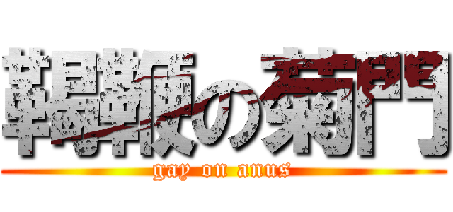 鞨鞭の菊門 (gay on anus)
