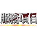 服務項目 ()