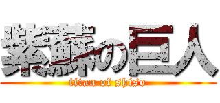 紫蘇の巨人 (titan of shiso)