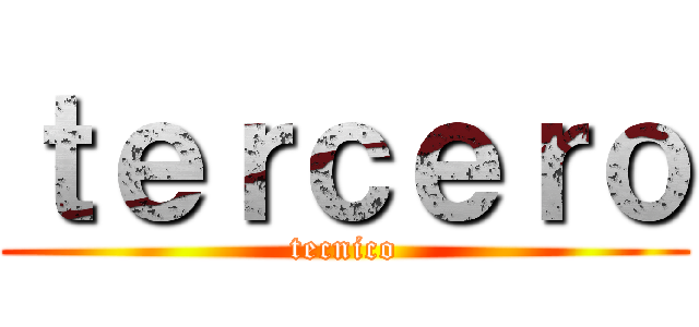 ｔｅｒｃｅｒｏ (tecnico)
