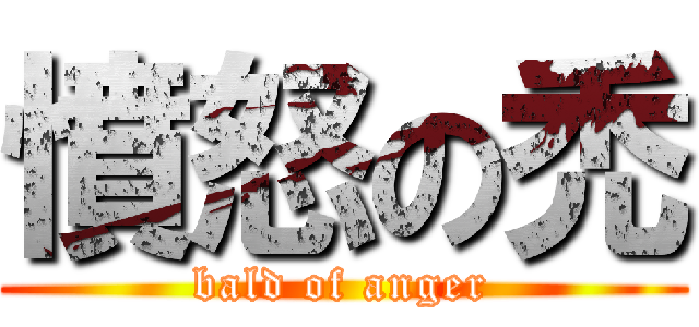 憤怒の禿 (bald of anger)