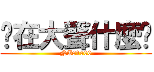 你在大聲什麼啦 (NT81000)