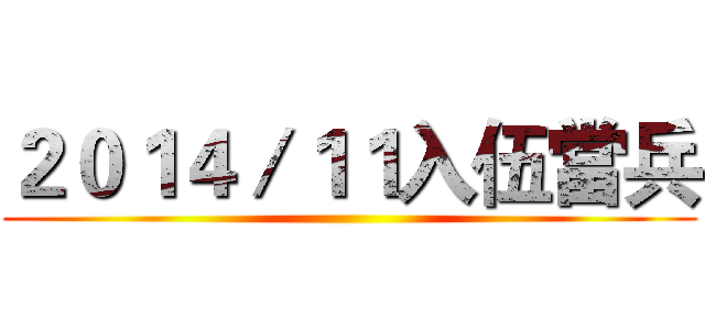 ２０１４／１１入伍當兵 ()