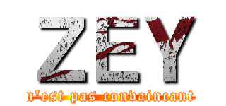 ＺＥＹ (n'est pas convaincant)