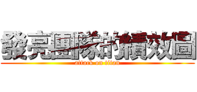 發亮團隊的績效圖 (attack on titan)