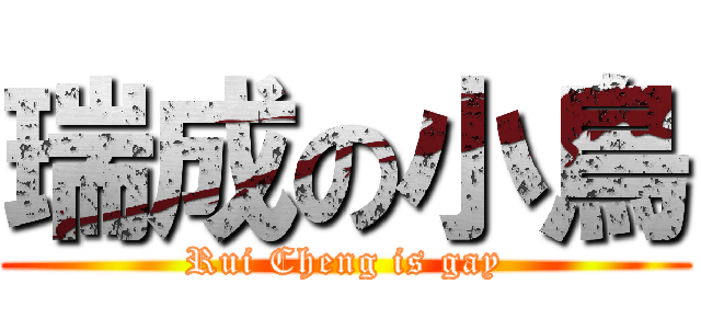 瑞成の小鳥 (Rui Cheng is gay)