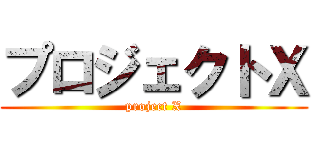 プロジェクトＸ (project X)