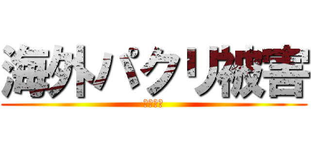 海外パクリ被害 (あきれた)