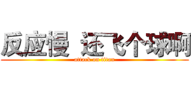 反应慢  还飞个球啊 (attack on titan)