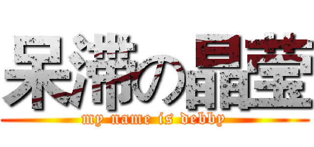 呆滞の晶莹 (my name is debby)