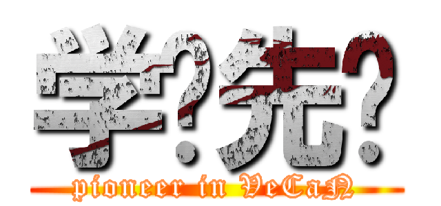 学术先锋 (pioneer in VeCaN)
