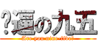 傻逼の九五 (Are you nine-five？)