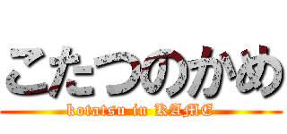 こたつのかめ (kotatsu in KAME)