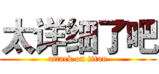 太详细了吧 (attack on titan)