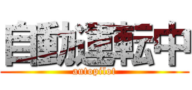 自動運転中 (autopilot)