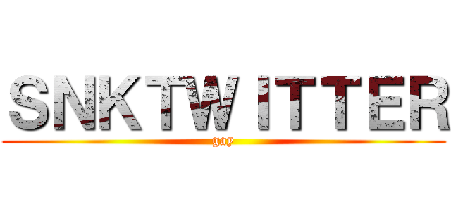 ＳＮＫＴＷＩＴＴＥＲ (gay)