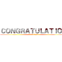 ＣＯＮＧＲＡＴＵＬＡＴＩＯＮ (GOOD END)