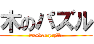 木のパズル (wooden pazlle)