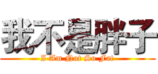 我不是胖子 (I Am Not So Fat)