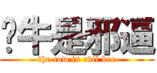 奶牛是邪逼 (the cow is evil bee)